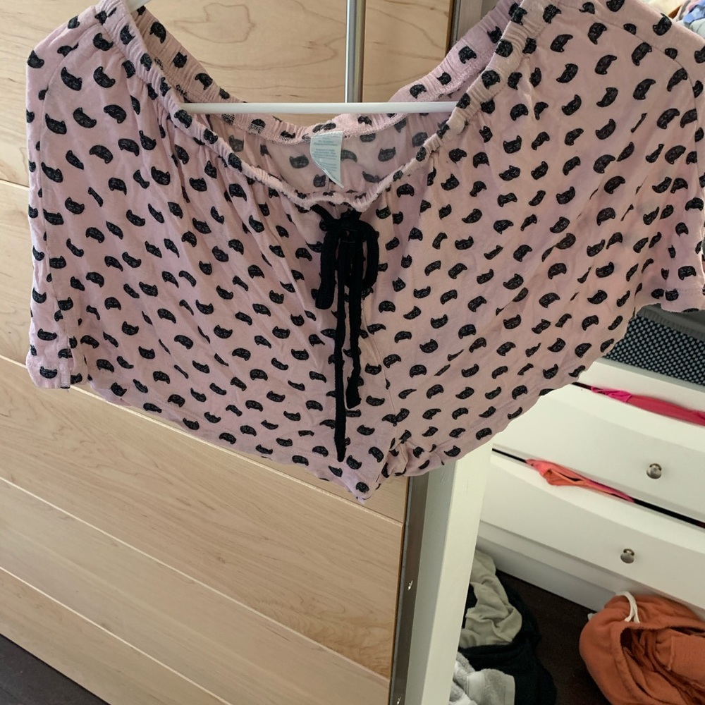 Cat pajama shorts